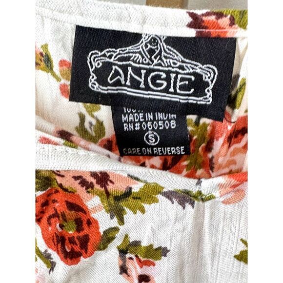 Gorgeous Angie Boho Floral S/S Top w/ Lace Accents EUC Sz S - Picture 3 of 7